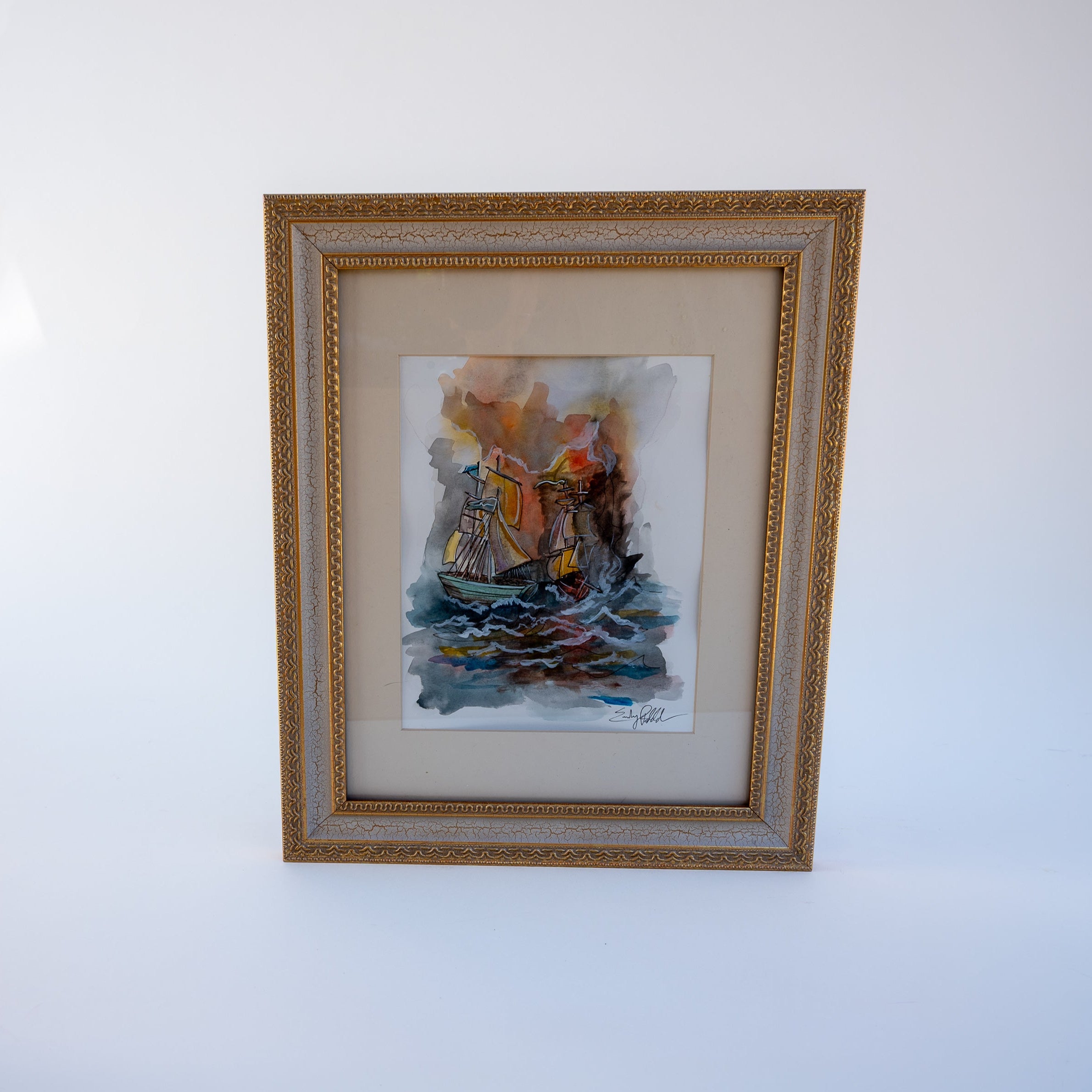 Stormy Sea Battle Print